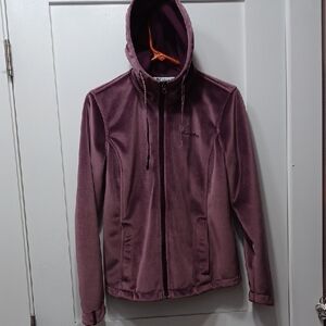 NWOT Columbia Purple Plush Velour & Fleece Jacket Hoodie with Pockets Small